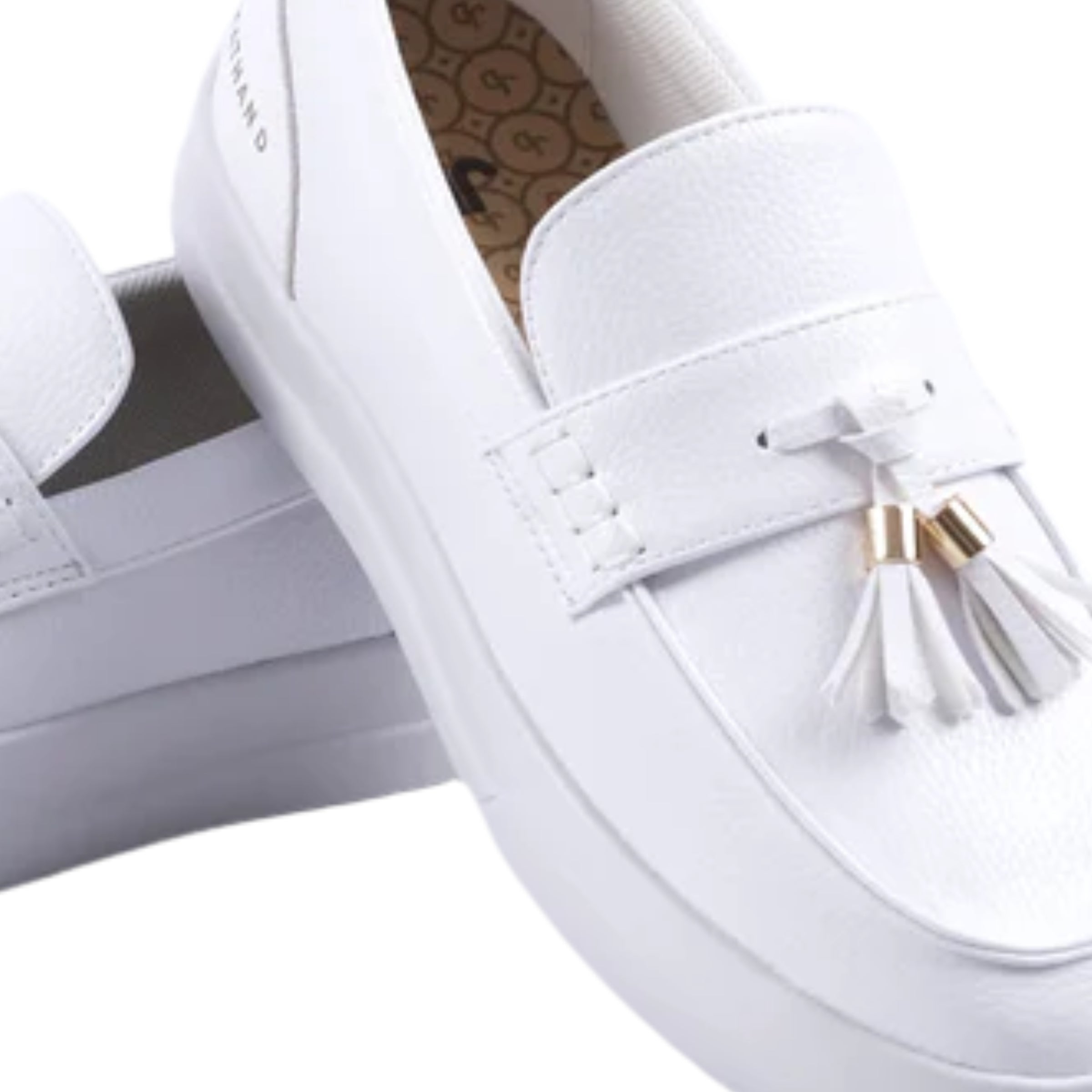 Jonathan D Shoe Tassel White